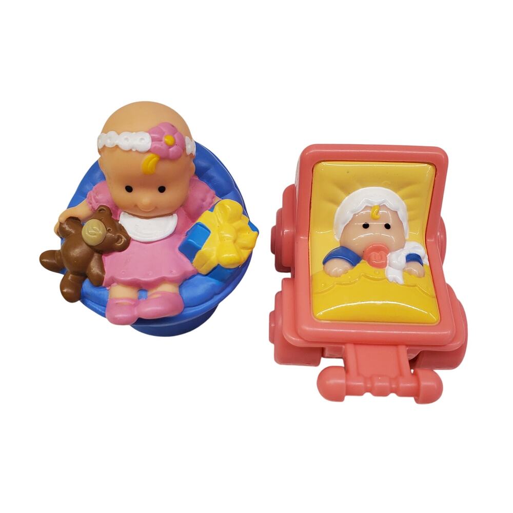 Fisher Price Little People Jewish Hanukkah Baby Girl Teddy Bear Presents RARE